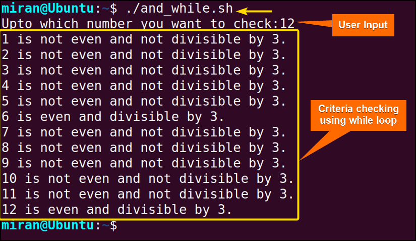 Bash AND (&&) Operator in While Loop Expression