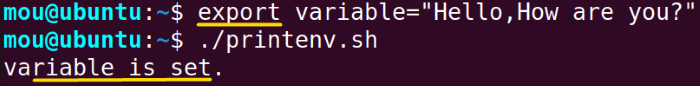 checking if environment variable exists in bash if statement 