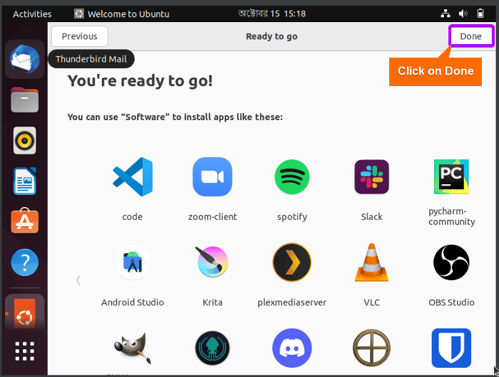 install software and complete setup