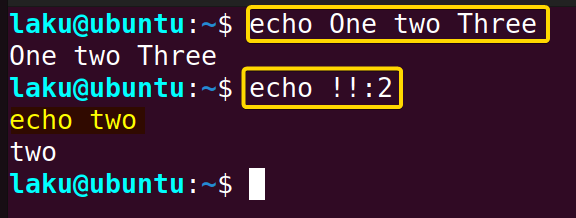 Getting particular argument of a command using history expansion
