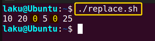 Replacing using array expansion in Bash