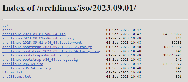 Download arch iso file as your convenience