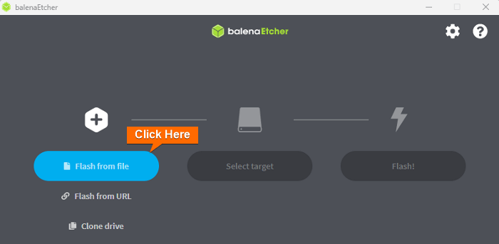 Click on Flash from file