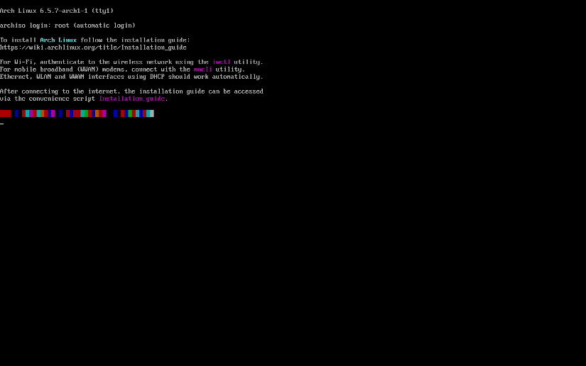 arch linux tty