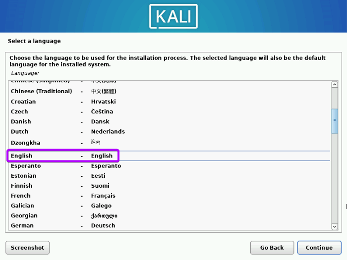 Select a language