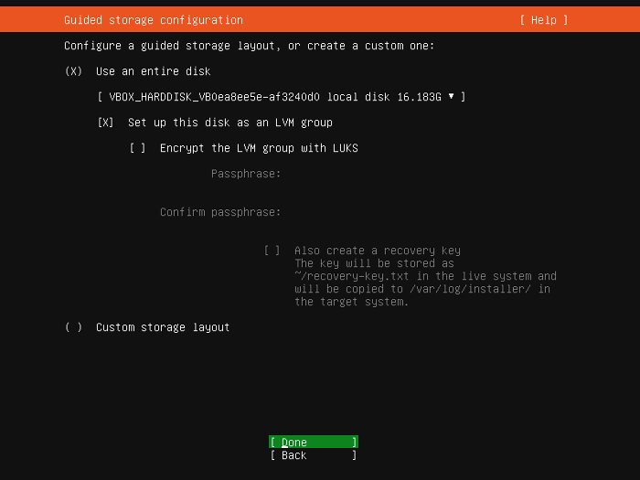 storage Configuration
