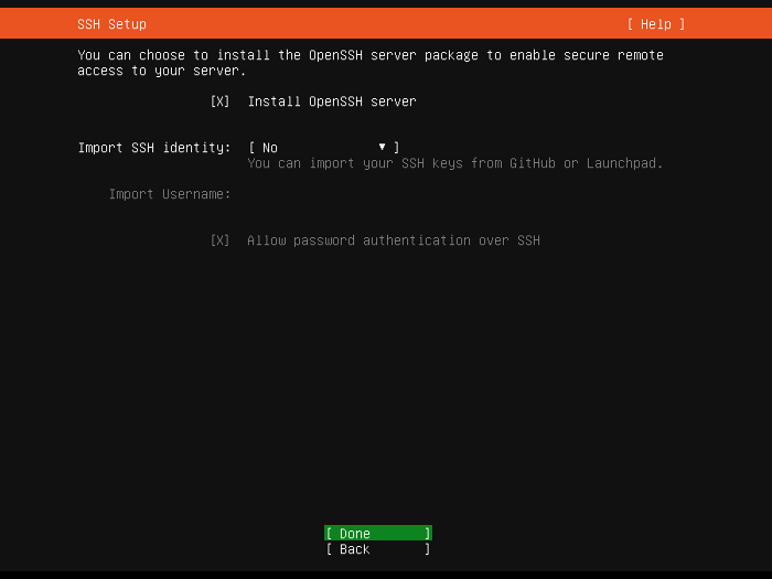 Setup SSH