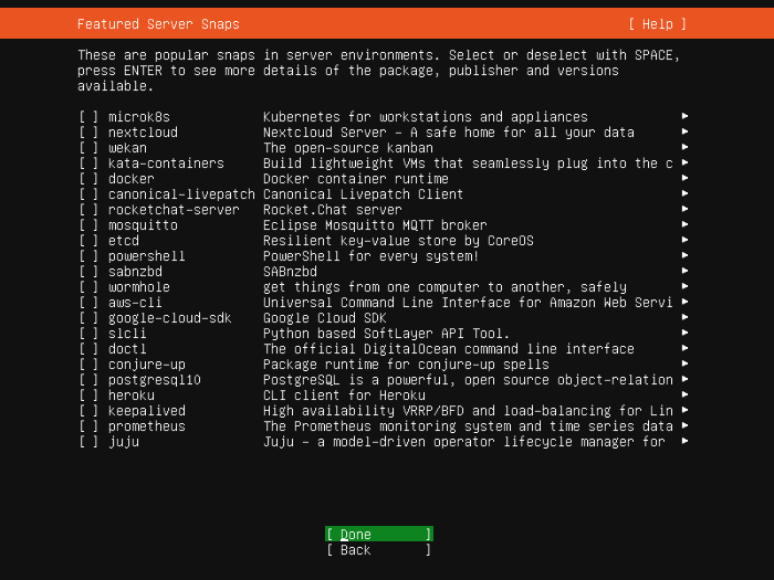 Feature server snaps