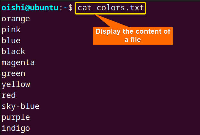Read the content of a file