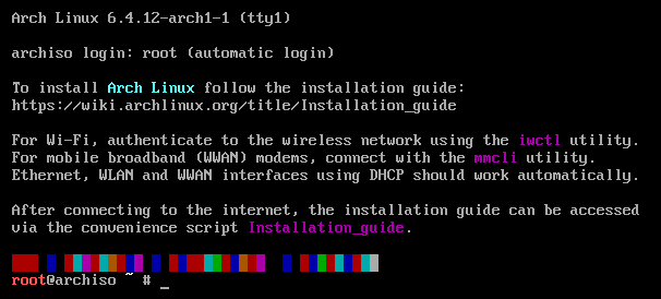 Appears an interface after booting.