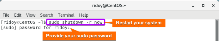 shutdown your system