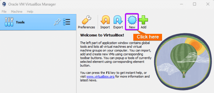 Create new virtual machine