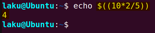 Arithmetic expansion for mathematical calculation in Bash
