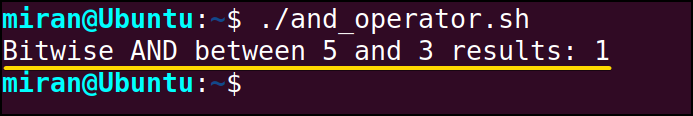 Bitwise AND Operator in bash