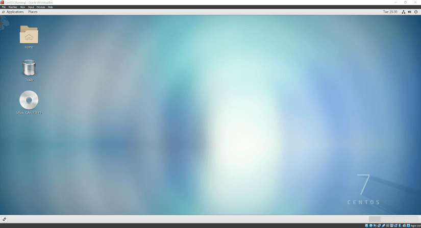 virtualbox guest additions is working properly, centos is in full screen