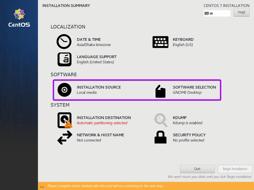centos software package is updated