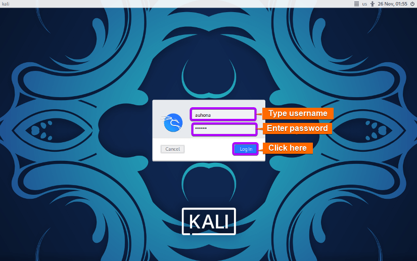 Login to user account