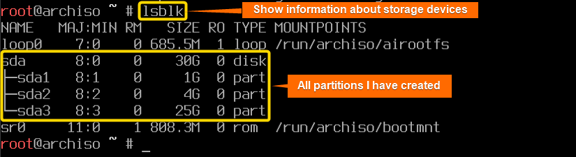 display storage drives and their partitions