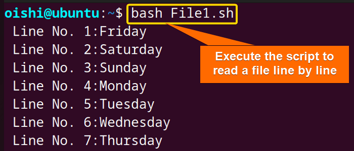 Read file line by line