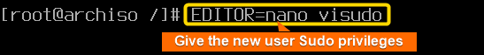 edit sudoer file