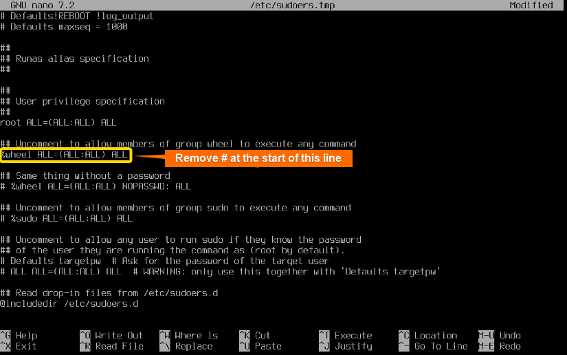 giving user sudo privilages