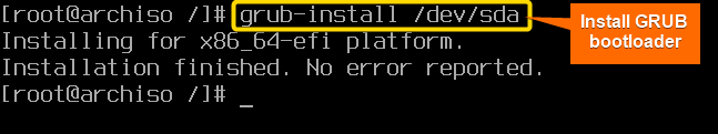 install grub bootloader
