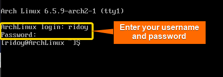 log in with your credentials