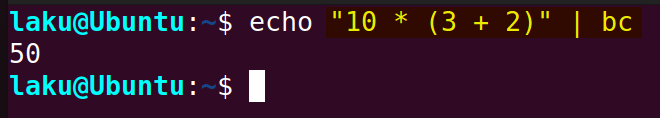 bc command for math