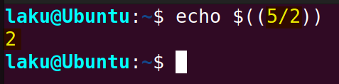 Integer result of arithmetic expansion