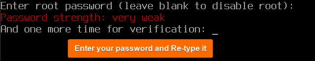 set root password