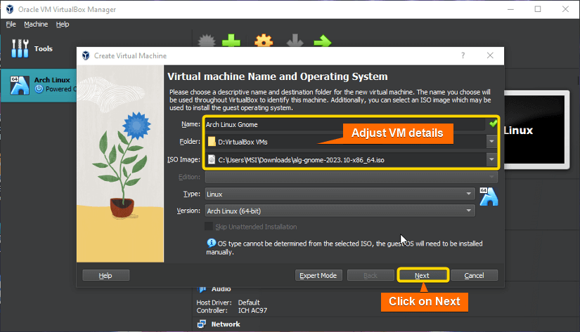 create a new VM