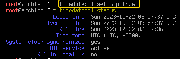 Update system time