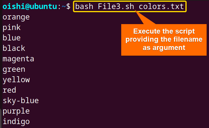 Read file from command line