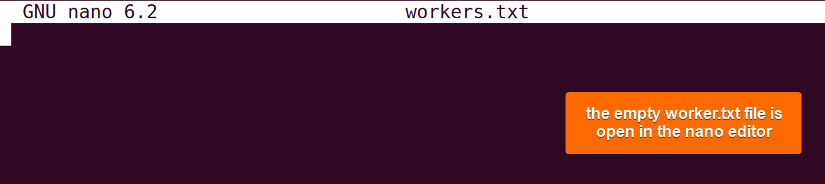 open file in nano text editor