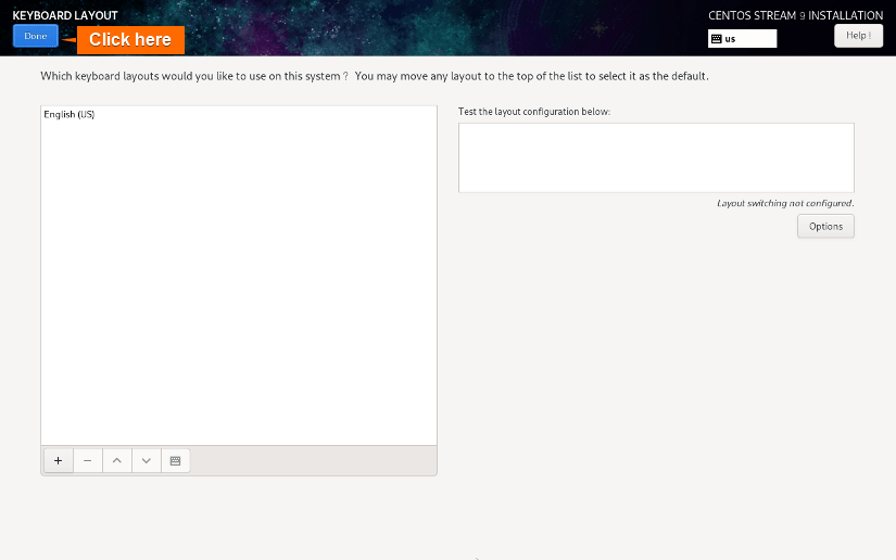 Click on done to set the language