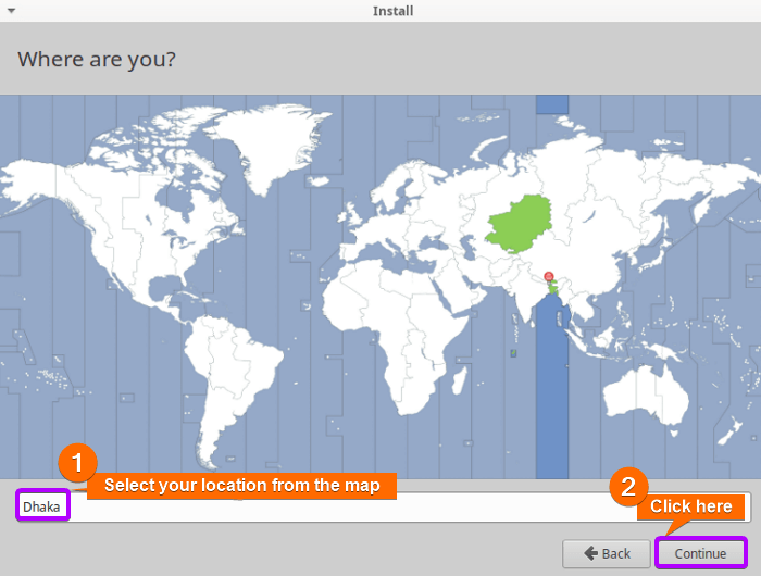 Specify your location