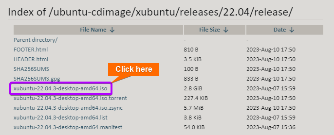 Download the ISO file