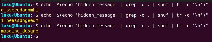 Randomly shuffle a string in Bash