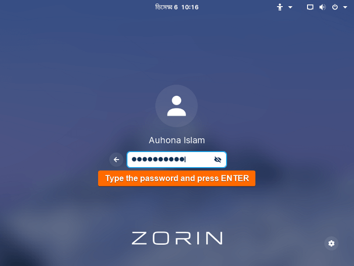 Login using the user credentials