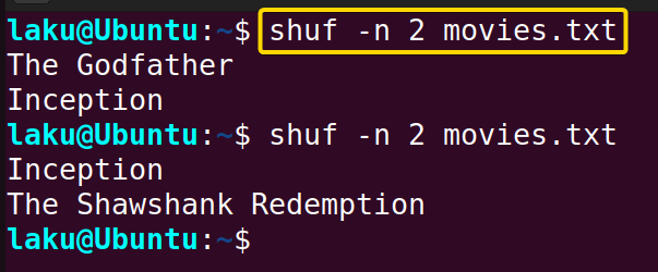 Randomly pick two lines from txt files