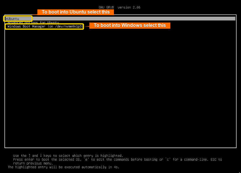 Dual boot configure is complete.