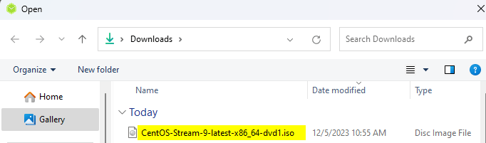 Select the iso file on Etcher.