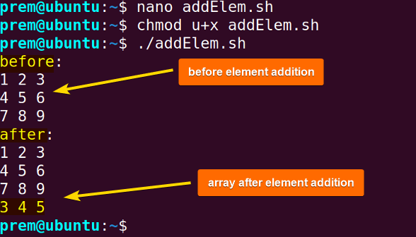 adding new elements in the 2d array