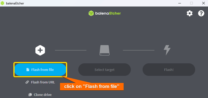 click on flash from file