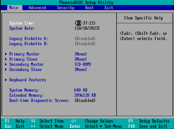 boot menu