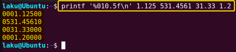 Formatting multiple floating point numbers at a time