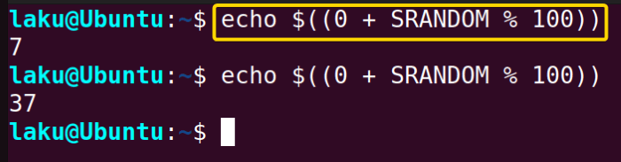 Generating random numbers using SRANDOM variable
