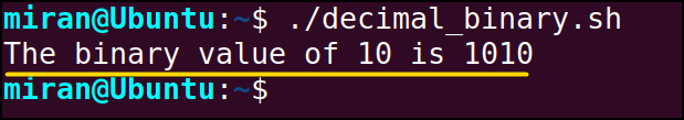 Using Bitwise Shift Operator to Convert Decimal to Binary