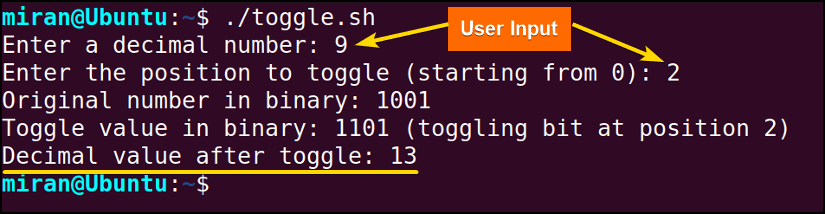  Utilizing Bitwise Shift Operator to Toggle a Bit at a Specific Position