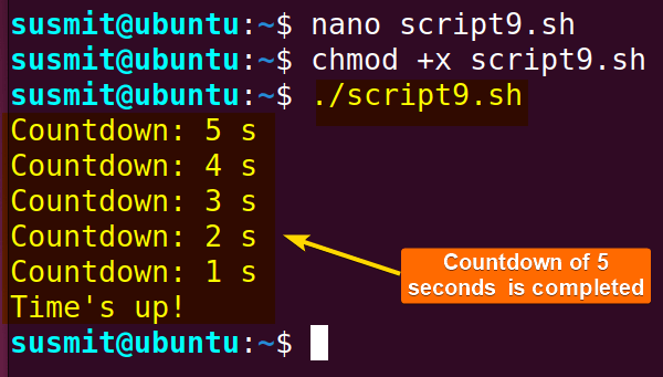 The simple timer countdown.